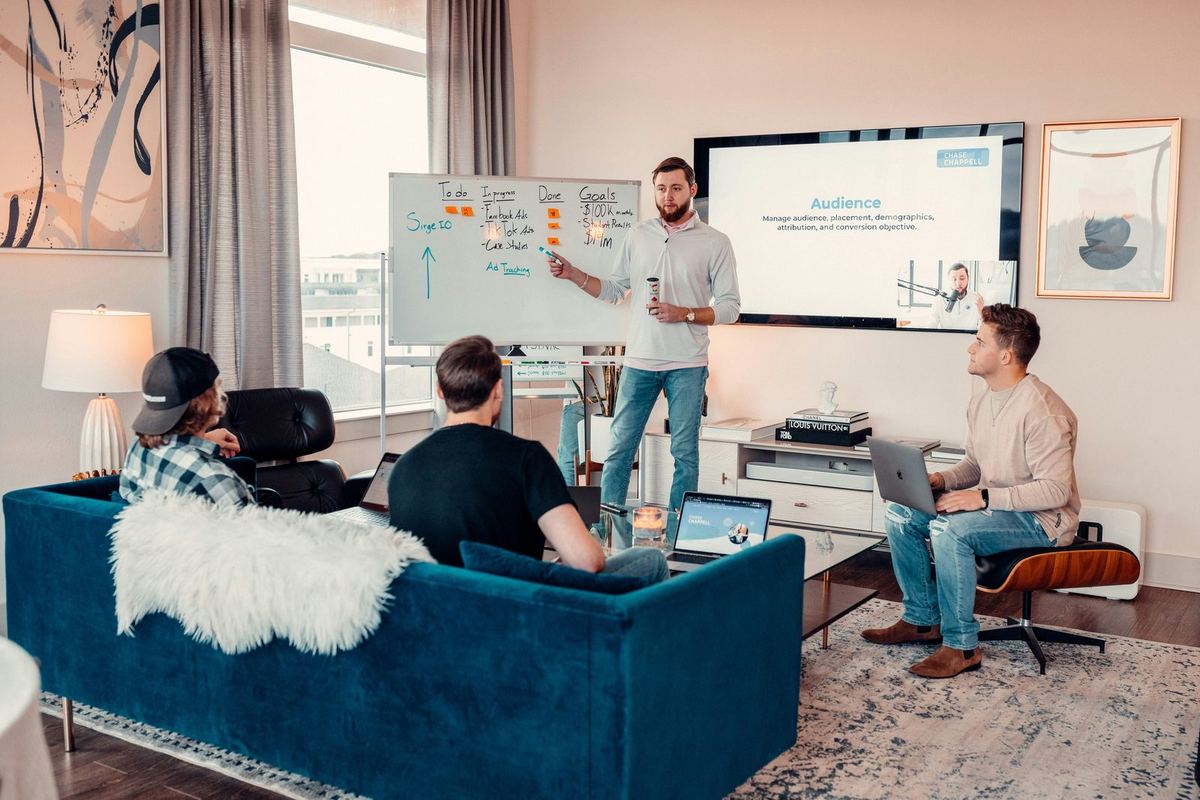 Het Sitify-team tijdens een werksessie